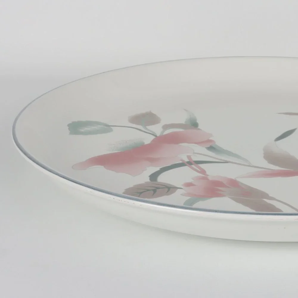 Vintage Mikasa Silk Flowers Round Party Platter 14